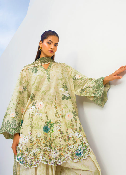 Printed Embroidered 3 PC Suit