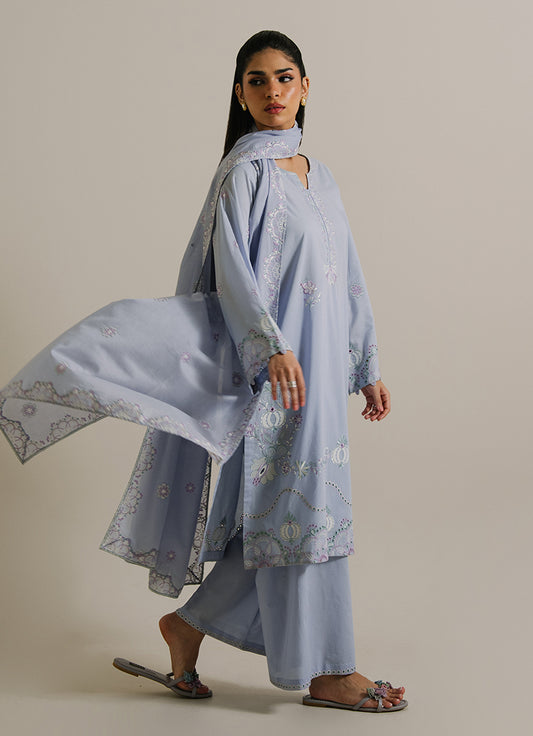 3PC Embroidered Suit