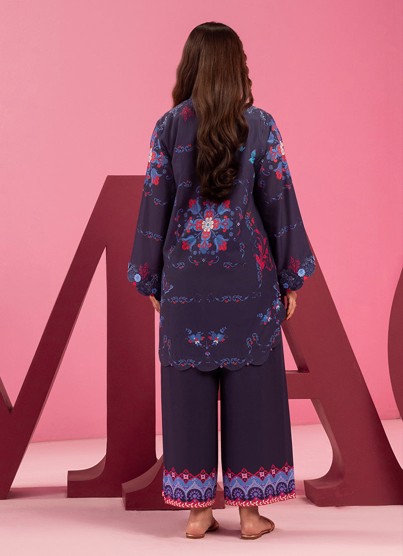 Printed Solid CO-ORD Set