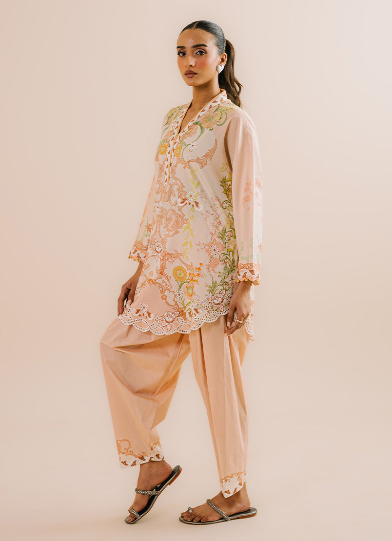 Printed Embroidered CO-ORD Set