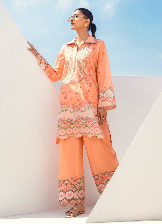 Printed Solid CO-ORD Set