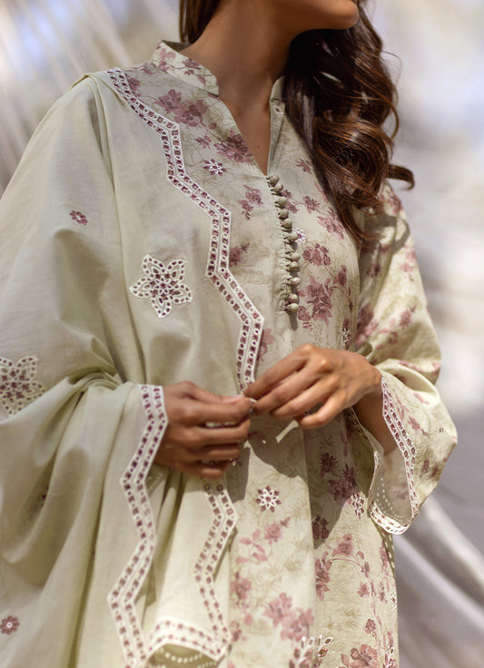3 PC Embroidered Printed Suit