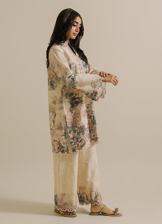 Printed Embroidered CO-ORD Set