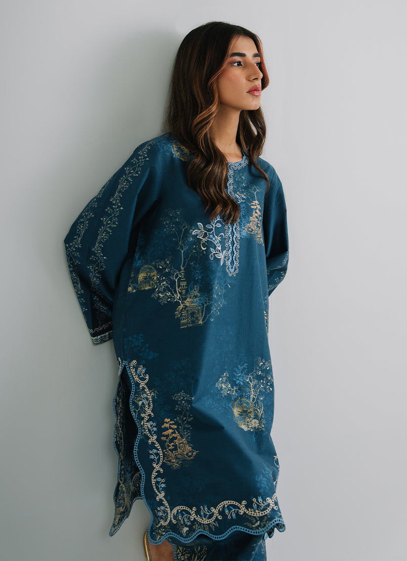 Printed Embroidered CO-ORD Set