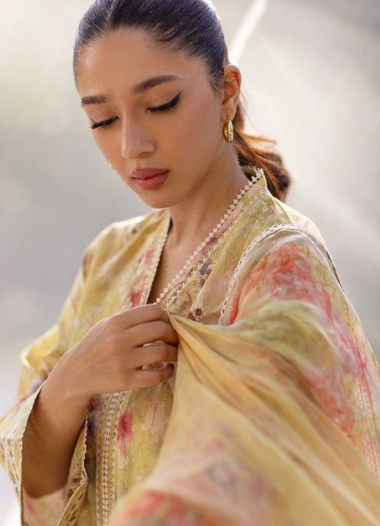 3 PC Embroidered Printed Suit