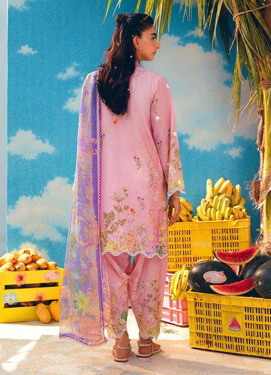 Printed Embroidered 3 PC
