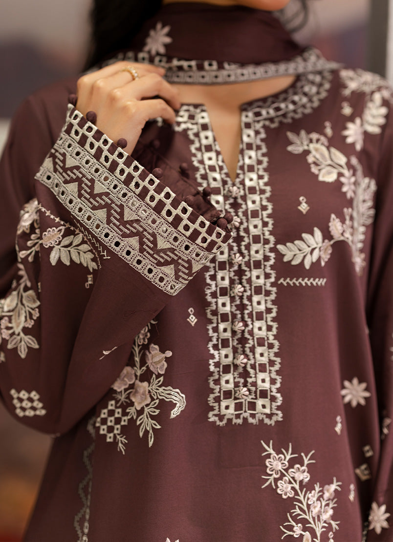 Embroidered 3 PC Suit
