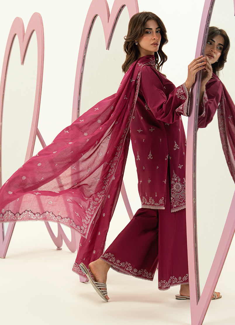 Embroidered 3 PC Suit