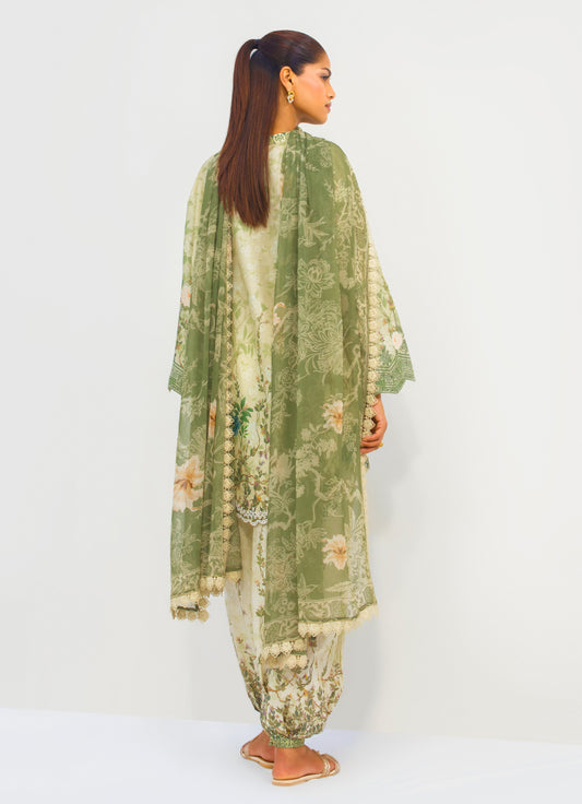 Printed Embroidered 3 PC Suit