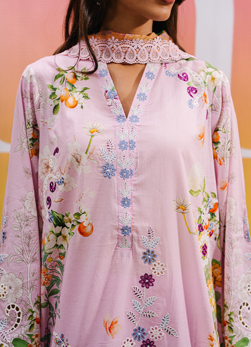 Printed Embroidered 3 PC Suit