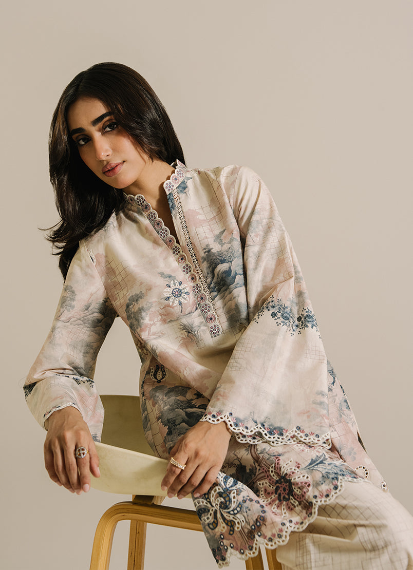 Printed Embroidered CO-ORD Set