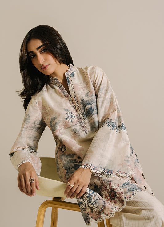 Printed Embroidered CO-ORD Set