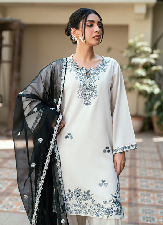 Embroidered 3 PC Suit