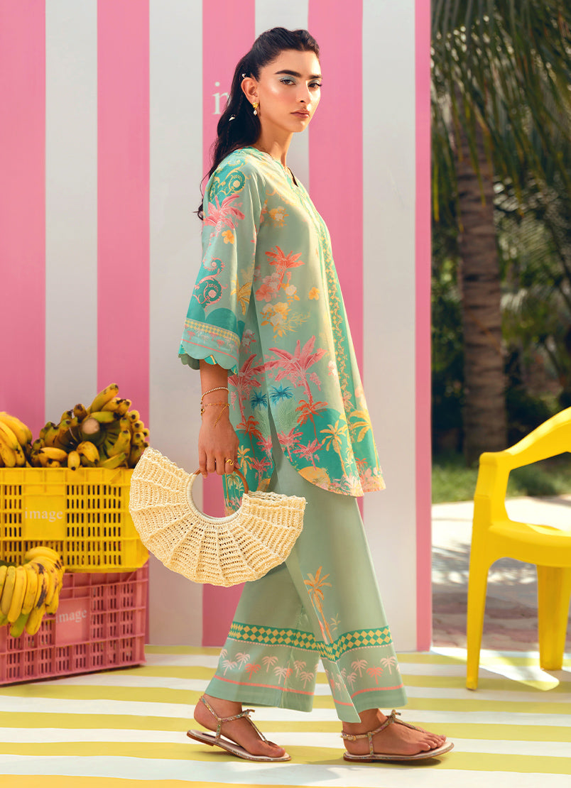 Printed Solid CO-ORD Set