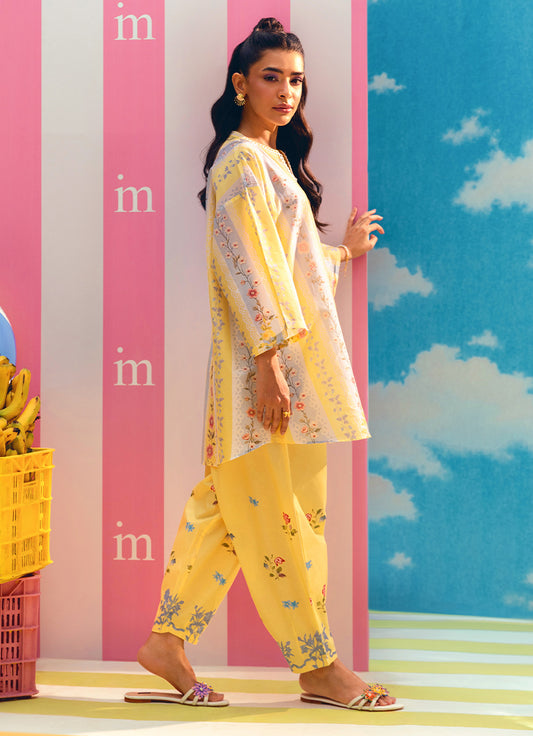 Printed Solid CO-ORD Set