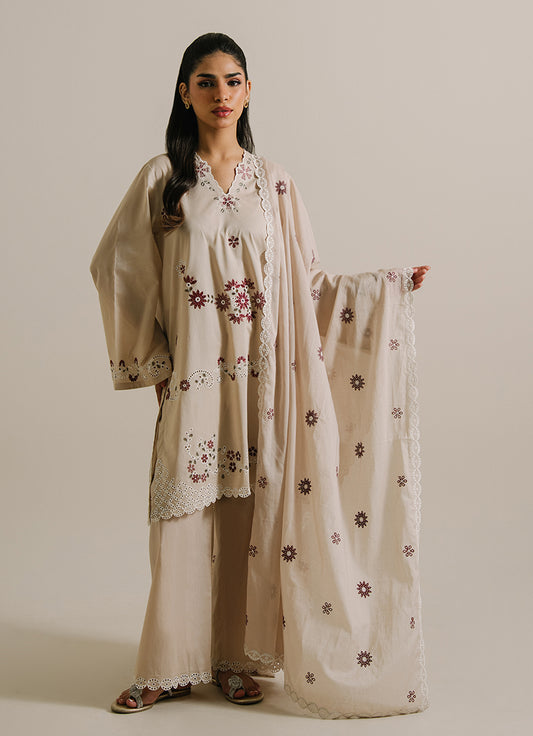 3PC Embroidered Suit