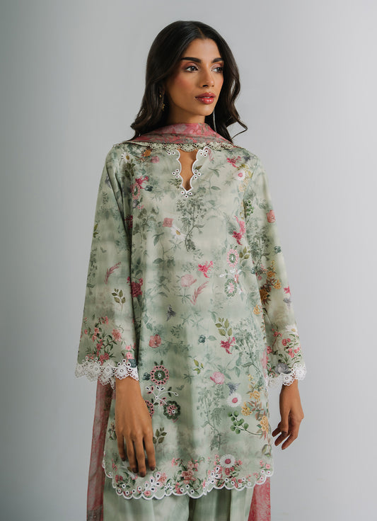 3 PC Embroidered Printed Suit