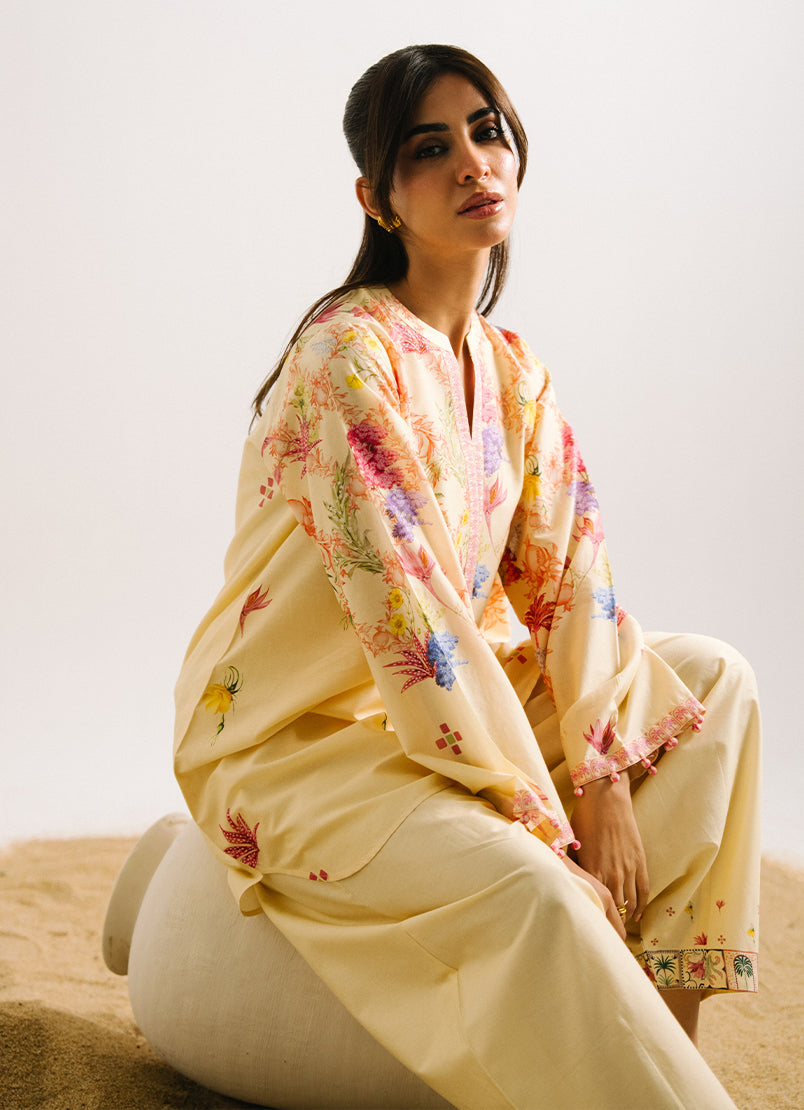 Printed Solid CO-ORD Set