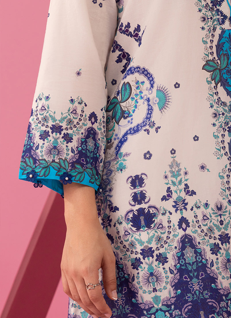 Printed Solid 3 PC Suit