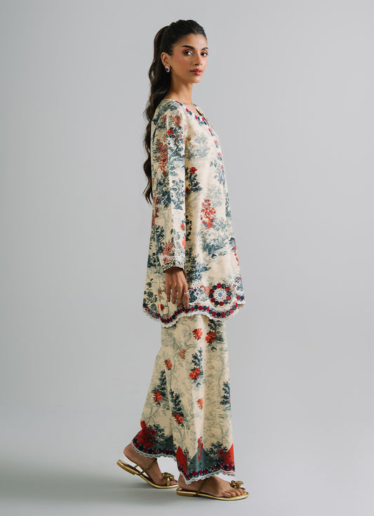 Printed Embroidered CO-ORD Set