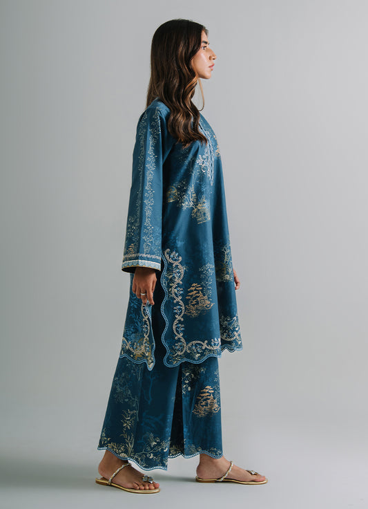 Printed Embroidered CO-ORD Set