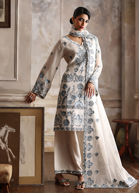 3PC Embroidered Suit