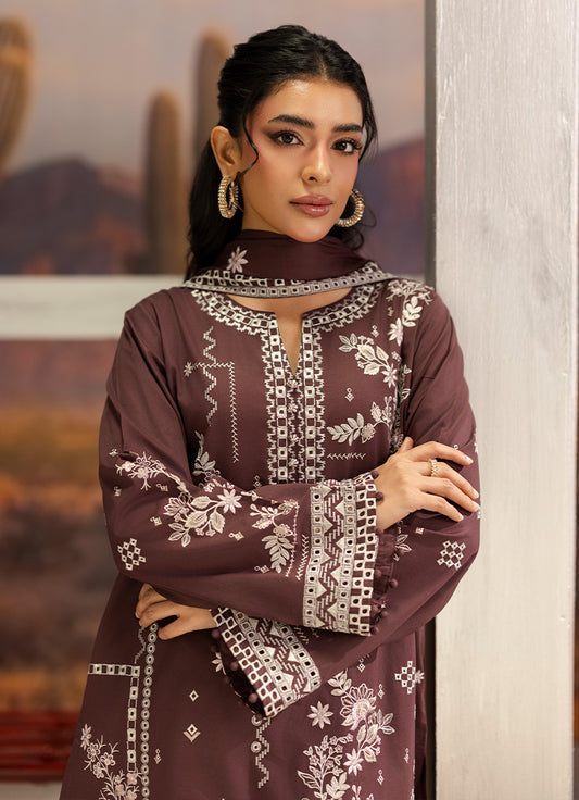 Embroidered 3 PC Suit