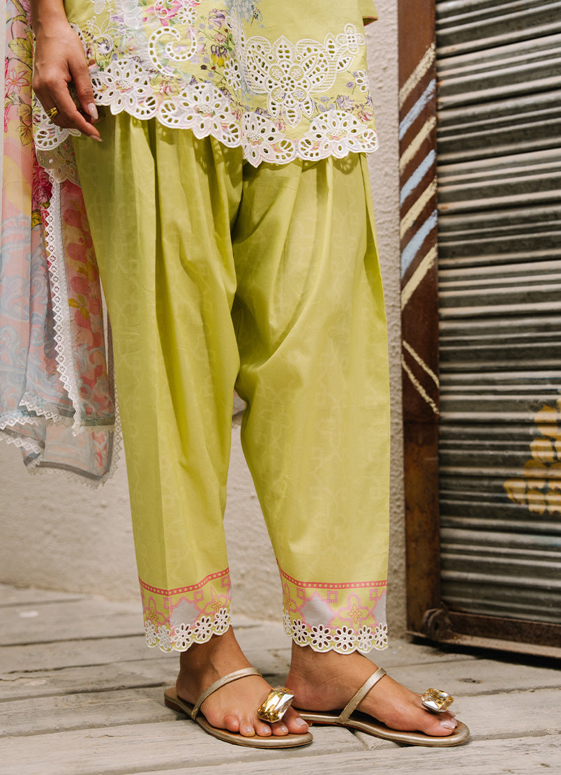Embroidered Printed Suit 3 PC