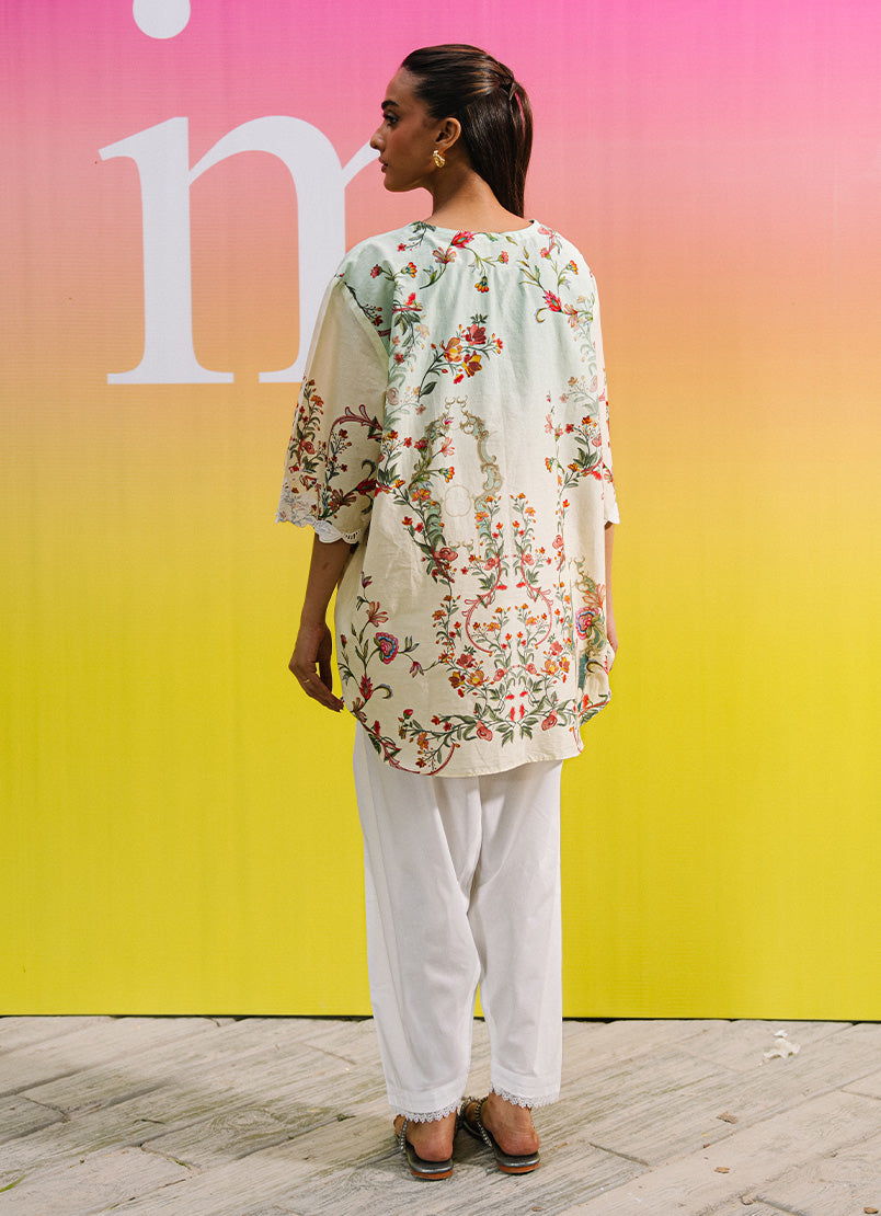 Printed Embroidered Shirt