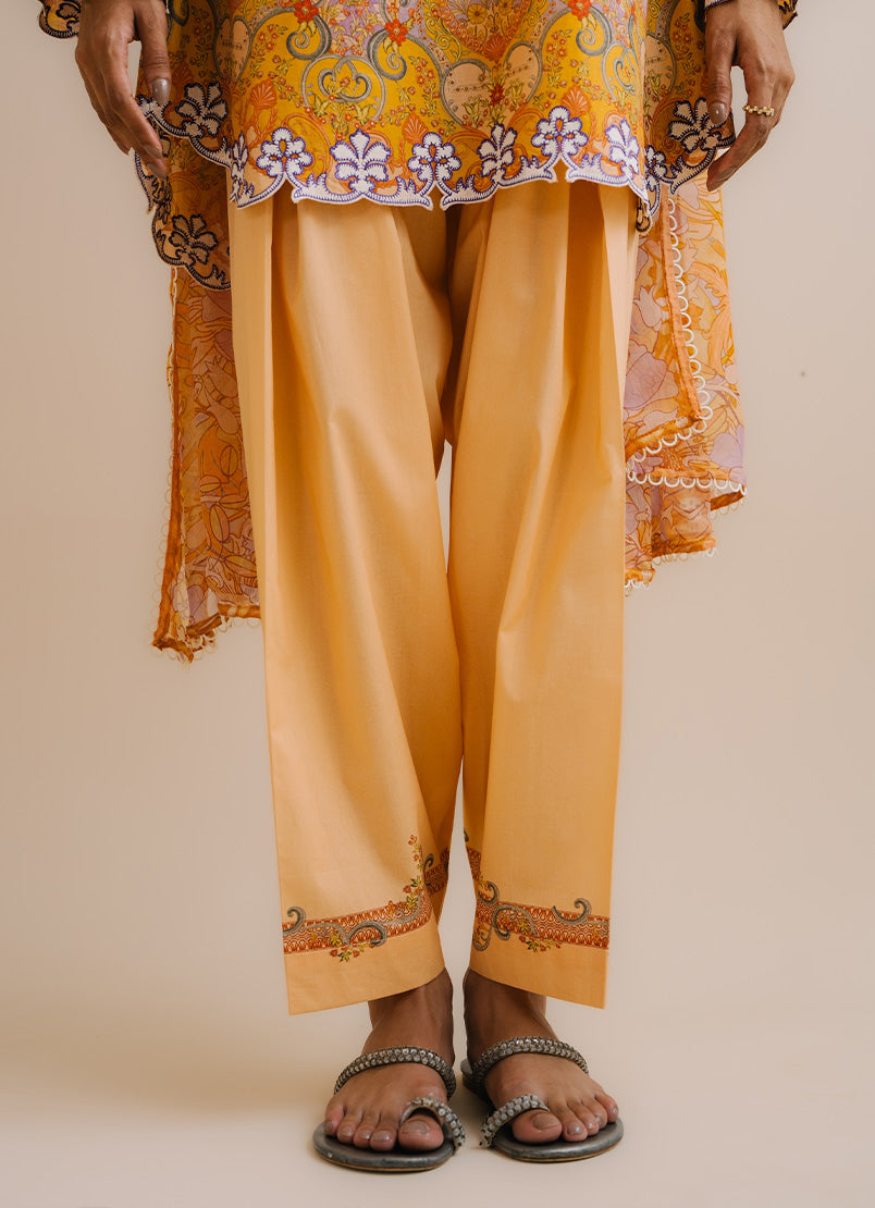Printed Embroidered 3 PC Suit