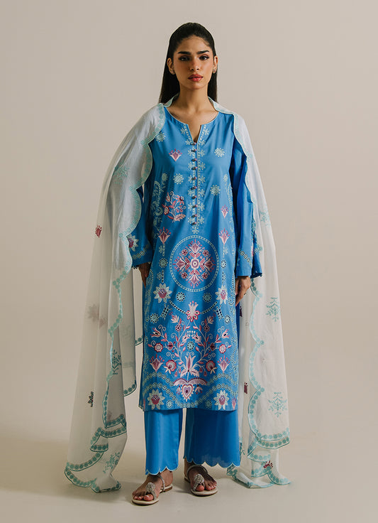 3PC Embroidered Suit