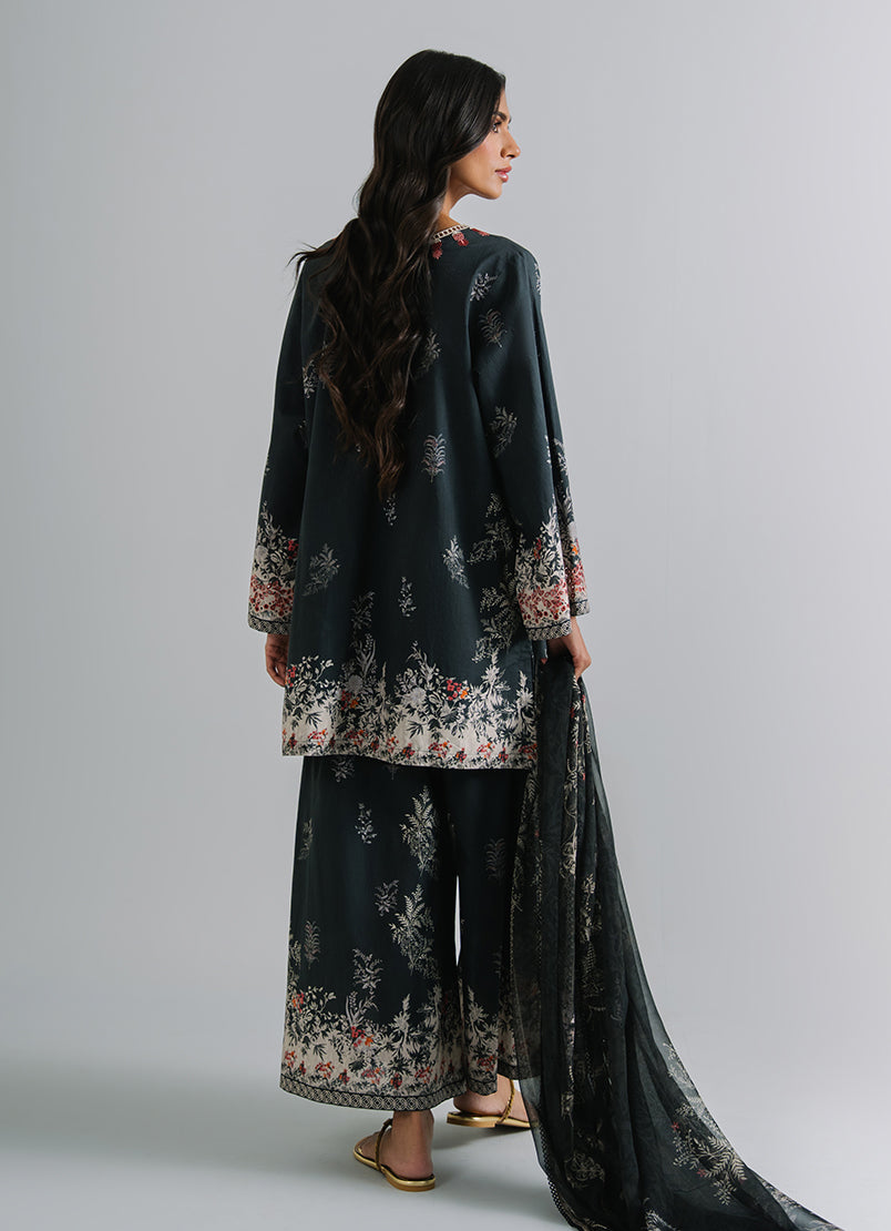 3 PC Printed Embroidered Suit