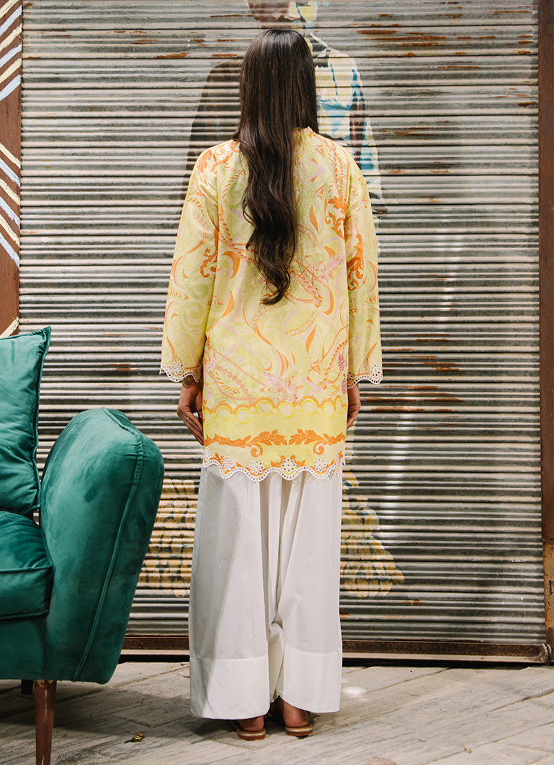 Printed Embroidered Shirt