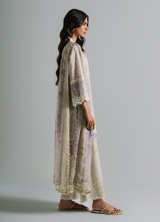 3 PC Printed Embroidered Suit