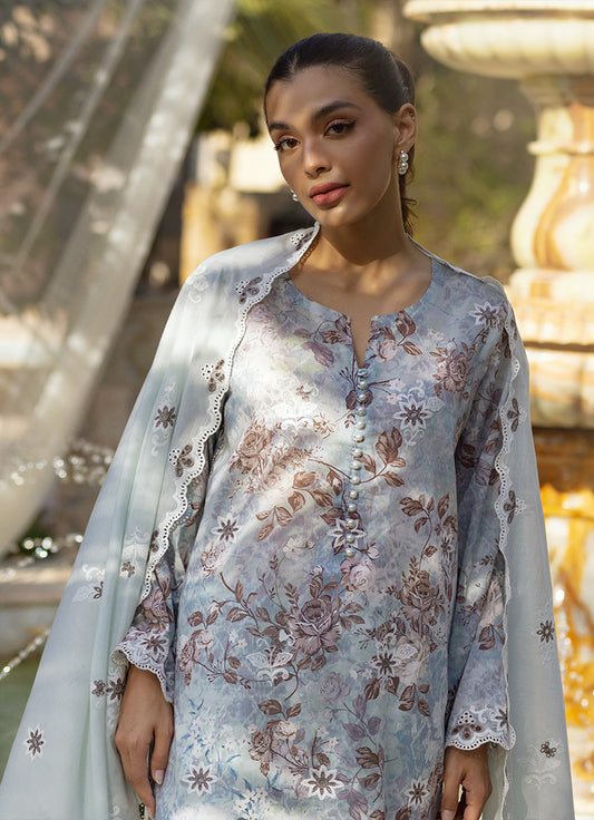 3 PC Embroidered Printed Suit