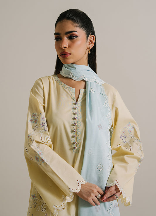 3PC Embroidered Suit