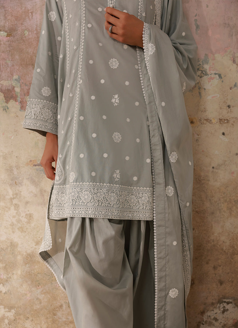 Embroidered 3 PC Suit