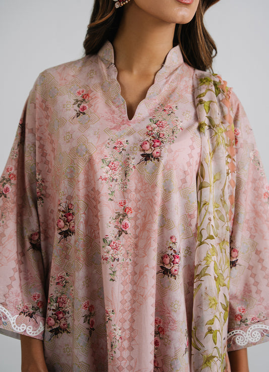 3 PC Embroidered Printed Suit
