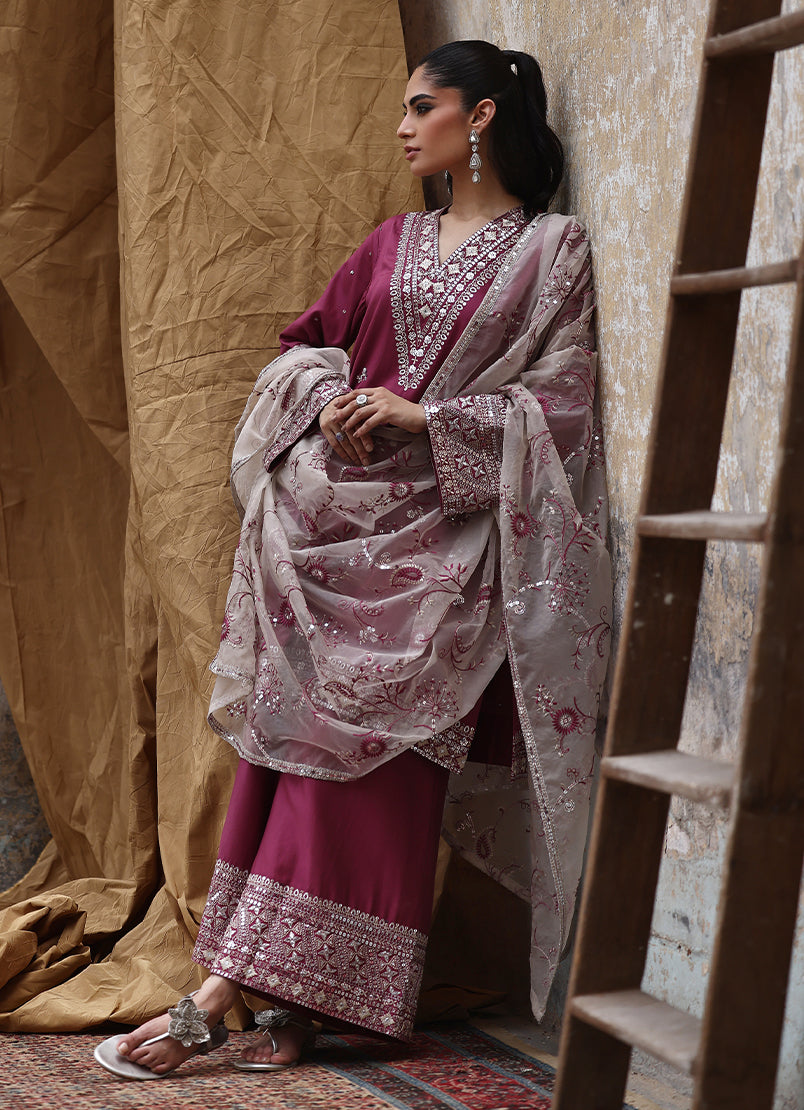 3 PC Embroidered Suit