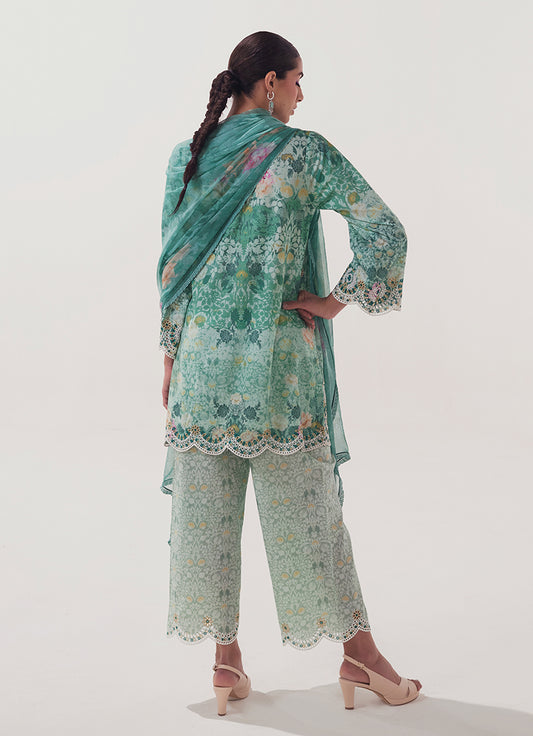 3 PC Embroidered Printed Suit