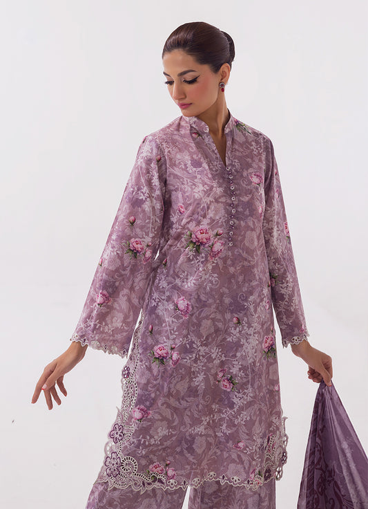 3 PC Embroidered Printed Suit