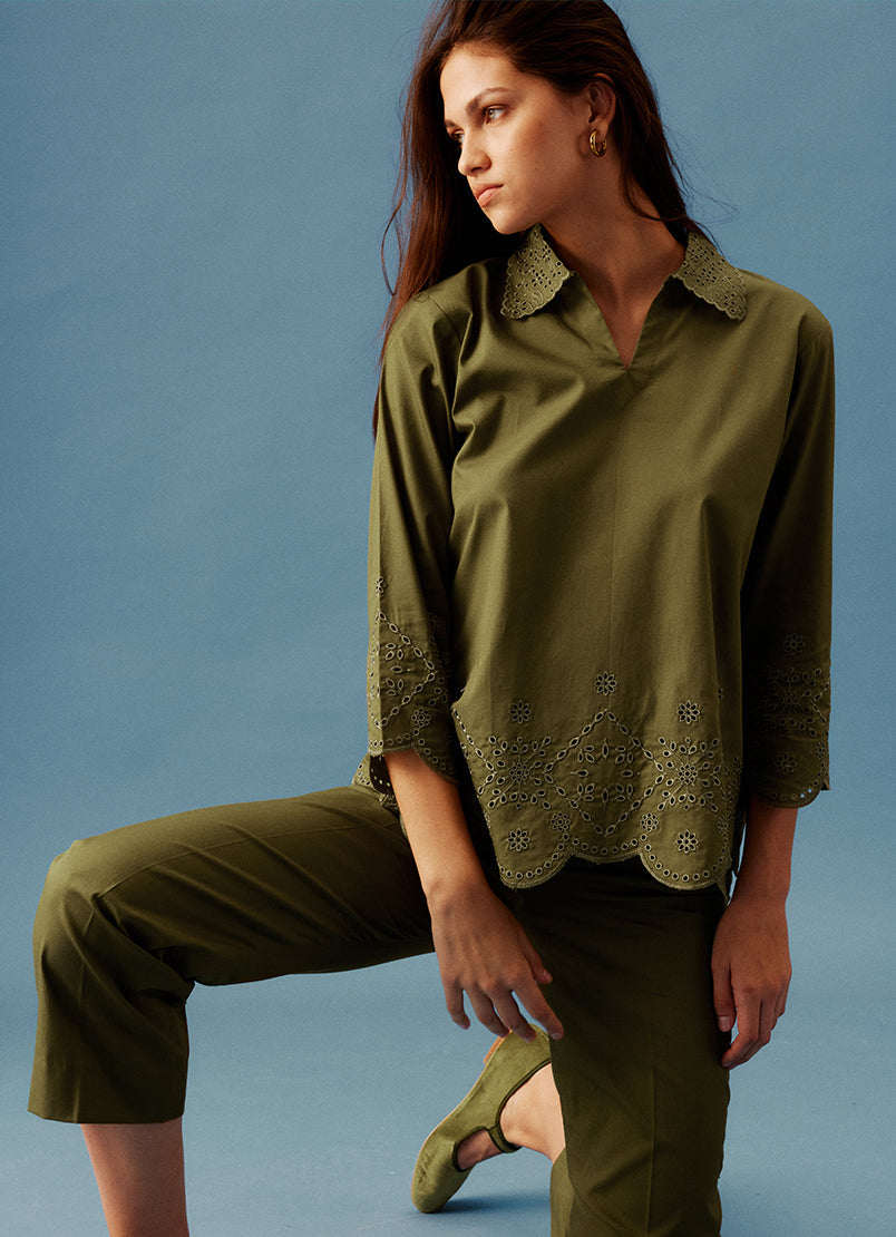 olive-green-embroidered-shirt