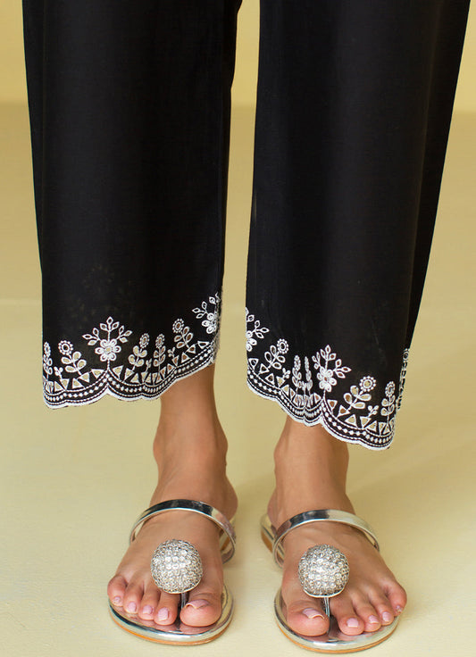 Schiffli Embroidered  Culote - Pants