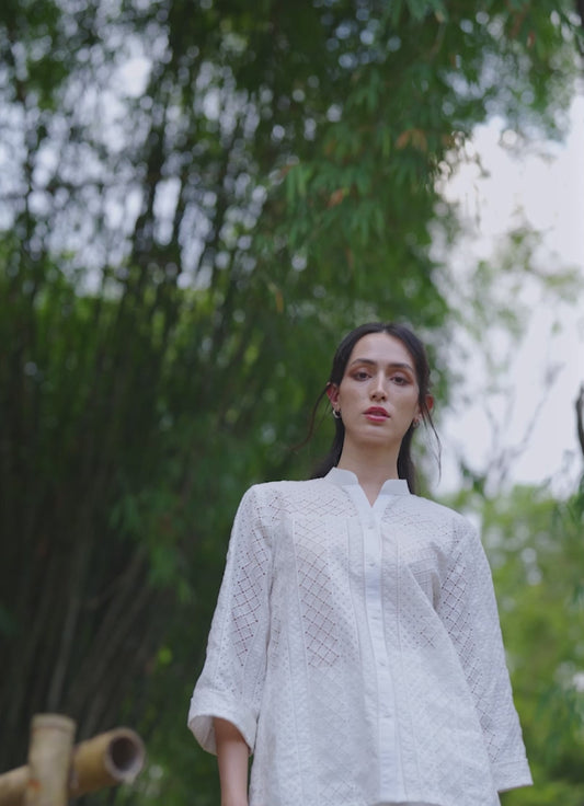 Chikan Embroidered Top