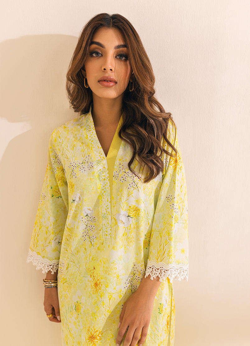 Yellow Floral Printed CO-ORD Set
